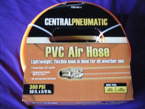 Central pneumatic pvc air hose - 50 ft. x 3/8&#034;, thread 1/4&#034;-18 npt, max 300 psi for sale