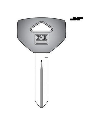 Hy-Ko Key Blank Domestic Chrysler EZ# Y154 Double Sided Polybg