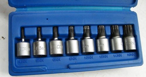 Cornwell 8pc 3/8” Dr  METRIC Triple Square Bit Set