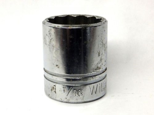 Williams 1/2&#034; Drive 1-1/16&#034; 12-point Shallow Socket ST-1234