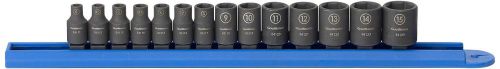 Kd Tools 84907 14 Piece 1/4&#034; Drive 6 Point Metric Impact Socket Set