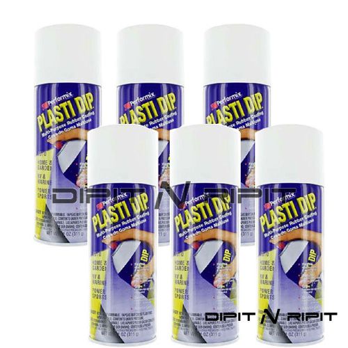 Performix plasti dip matte white 6 pack rubber dip spray cans coating for sale