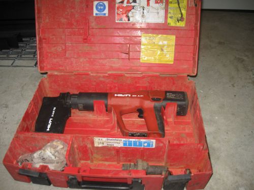 HILTI POWDER ACTUATED NAIL GUN DX A41 w MAGAZINE X-AM72 &amp; SINGLE SHOT TIP