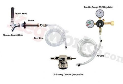 Refrigerator conversion kit- low profile coupler- draft beer kegerator - no tank for sale