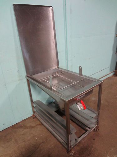 H.D.COMMERCIAL &#034; BELSHAW ADAMATIC &#034; DONUT GLAZING CART, S.S. COVER, GEMINI VALVE