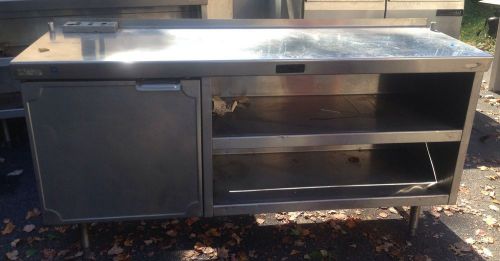 Stainless steel heavy duty prep work worktop cabinet with shelf cabinet for sale