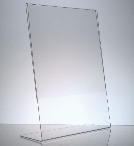 25 Acrylic 8.5&#034; x 11&#034; Slanted Picture Frame Holders