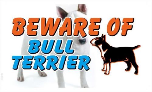 Bb836 beware of bull terrier banner shop sign for sale