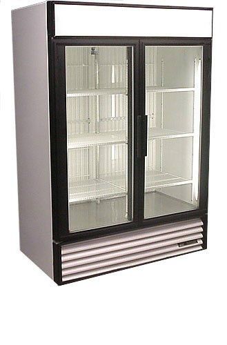 True Two Glass Door Freezer Merchandiser