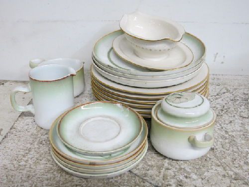 18 PIECE MIXED CERAMIC DISHES &amp; SERVING WARE, DENBY, NORITAKE, CREAMER