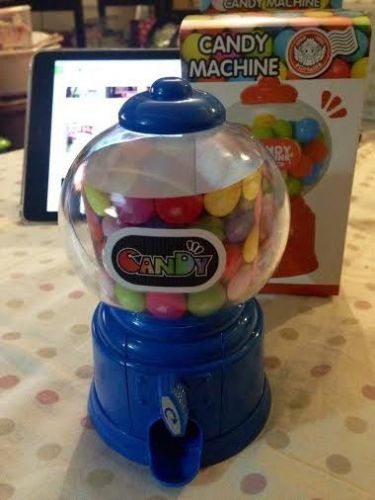 CANDY VENDING MINI MACHINE BLUE SWEET GUMBALL TOY MINI MACHINE NEW IN THE BOX