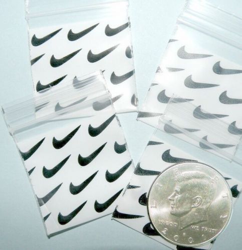 200 SWOOSH 1.5 x 1.5&#034; mini ziplock bags 1515 Baggies