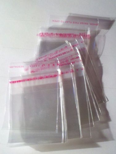 50pcs clear self adhesive seal plastic cellophane bags 5x7cm us seller free ship for sale