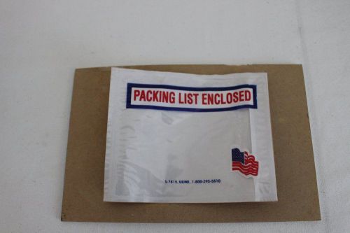 50 american flag packing list slip enclosed envelope stickers 4 1/2&#034; x 5 1/2&#034; for sale