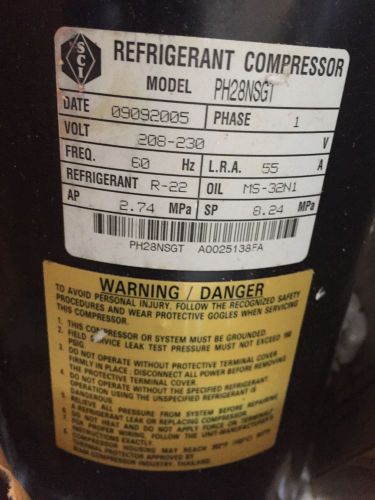 Refrigerant Compressor Model Ph28Nsgt