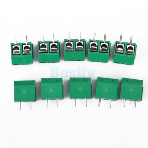 10x 2-Pin PCB Mount Terminal Block Connector 5mm Pitch AC 250V 16A