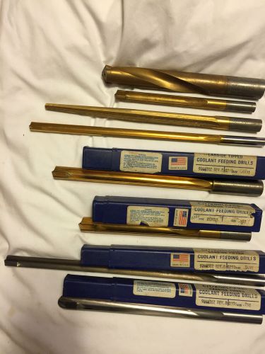 Drill carbide tipped coolant drill misc. lot for sale