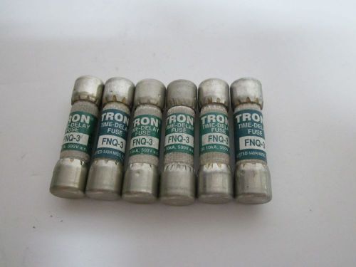 LOT OF 6 COOPER BUSSMANN FNQ-3 FUSE NEW NO BOX