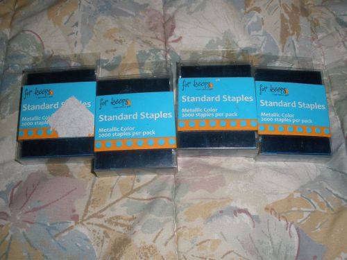 For Keeps LLC Standard Staples Metallic Color 4 Packs 8000 New