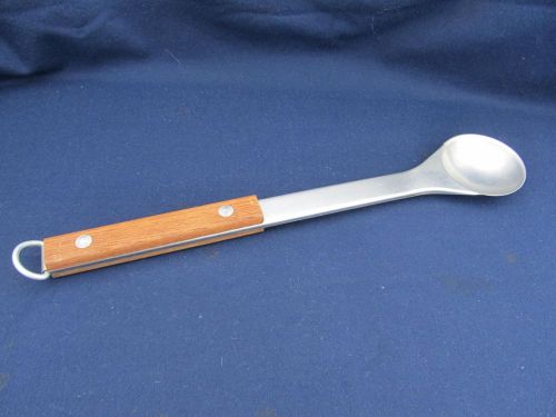 18&#034; long handle stainless steel serving / basting spoon grill restaurant hanging for sale