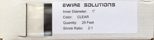 1&#034; clear 25 feet 2:1 polyolefin heat shrink tubing for sale
