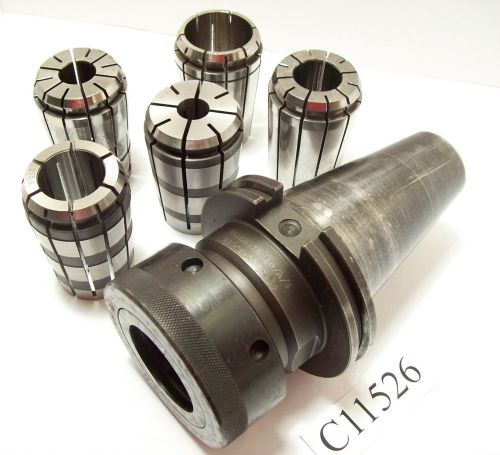 Valenite cat50 tg150 collet chuck w/ (5) tg 150 collets cnc cat 50 lot c11526 for sale