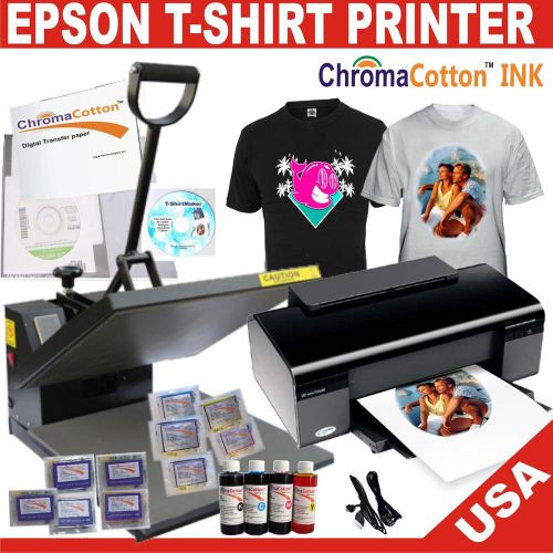 1 HEAT PRESS T-SHIRT +++ EPSON PRINTER T-SHIRT MAKER COMPLETE START PACK