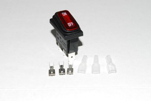 2pc Waterproof R5-12 On-Off Rocker Switch 3Feet Neon Lamp 16/10A 250VAC A208