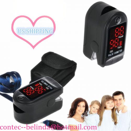 US SHIPPING,BLACK LED FINGERTIP PULSE OXIMETER,SPO2 PR MONITOR 2-5 DAYS ARRIVE