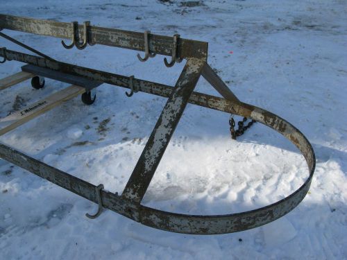 Early 20th C Industrial Pot Rack with Hooks Stamped Klein Brooklyn NY