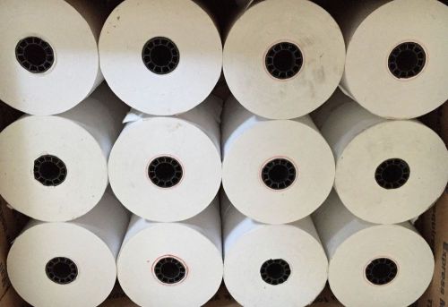 24 ROLLS OF ADDING MACHINE CALCULATOR PAPER ROLLS 2-1/4&#034;x150&#039;