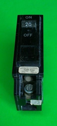 General Electric Circuit Breaker Type TQL-AC 20Amp 120/240V 1 Pole