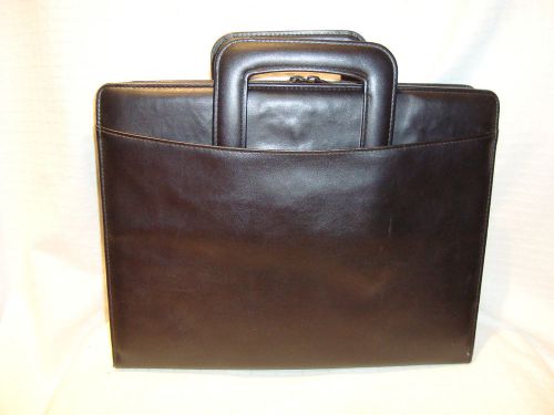 Day Runner Entrepreneur Edition Black Leather 3-Ring Binder w/Handles EUC