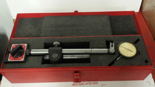 STARRETT 659BZ Large Heavy Duty Magnetic Base Indicator Holder With Metal Box