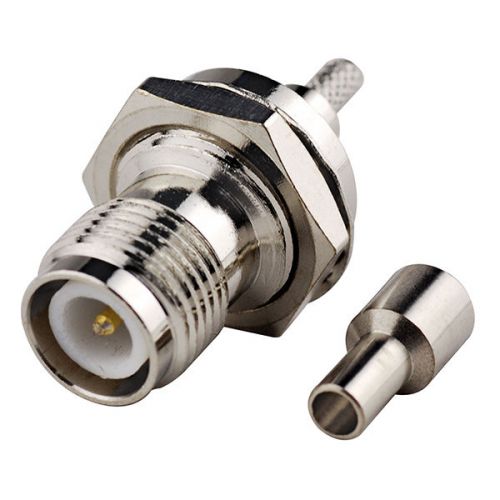 Rp tnc female jack bulkhead crimp rg174 rg316 lmr100 cable rf coax connector new for sale