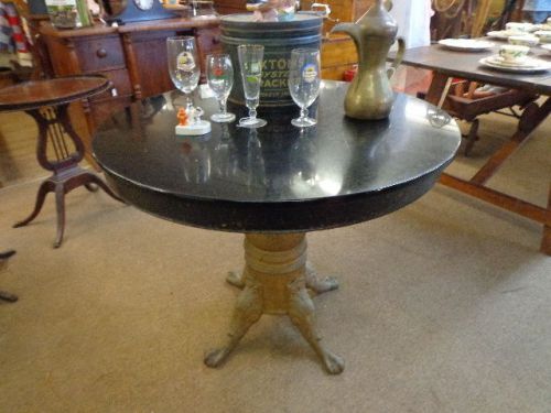 Antique Onyx top Table Pub, Bar bistro. Tavern. Granite. 1800&#039;s or earlier. Rare