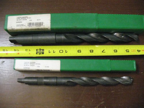 lot 11207) 2  TAPER SHANK 21/32&#034; x 9 1/4&#034; and 13/16 x 11 DRILL BIT BRAZIL