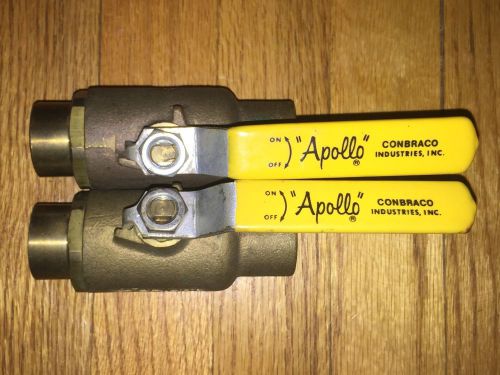 2   APOLLO 1&#034; INCH BRASS VALVES 600 WOG Design