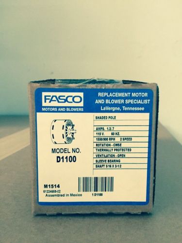 Fasco motor d1100 for sale