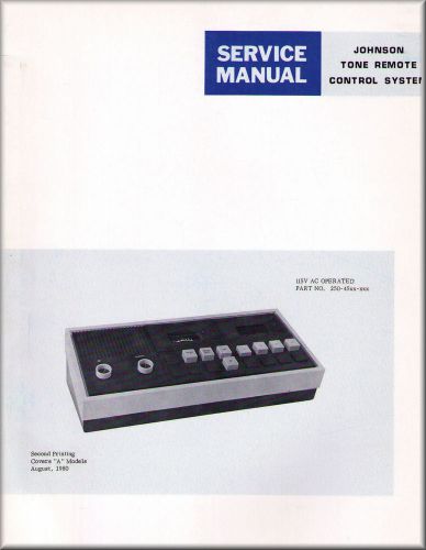 Johnson Service Manual TONE REMOTE CONTROL SYSTEM