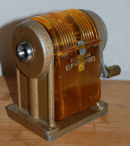 Vintage Dixon Enduro No 20 Pencil Sharpener Orange Catcher Retro Heavy Duty