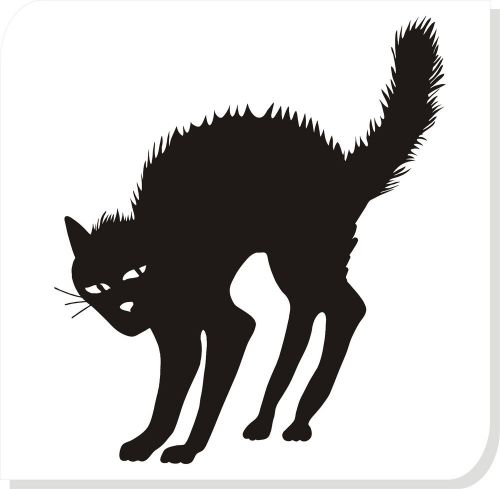 scary cat halloween funny car vinyl sticker decals truck window bumper decor #14