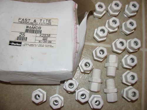 Lot of  Fast &amp; Tite Thermoplastic Fittings W6MC8 3/8 OD NR