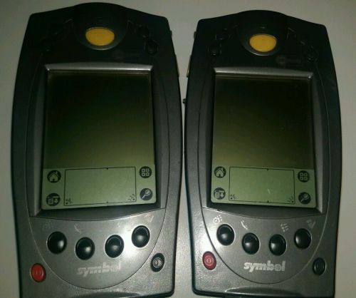 LOT OF 2 PALM POWERED SYMBOL SPT1800-J582 BARCODE SCANNER TERMINALS