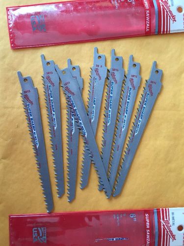 Milwaukee Sawzall Super Sharp Blades Lot Of 8