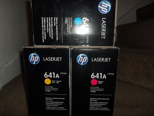 HP641A OEM Color Bundle Of 3 Cyan Yellow Magenta (C9721A C9722A C9723A)