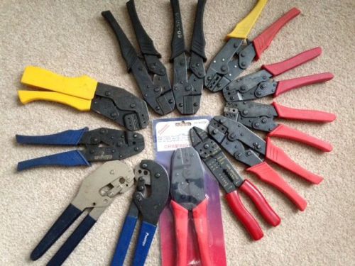 Crimp Toolsm(11) and Wire Stripper(1) for Data/Telecom Use,  Assortment