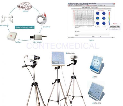 EEG machine CONTEC KT88-2400 Digital 24-Channel EEG and Mapping System+2 Tripods