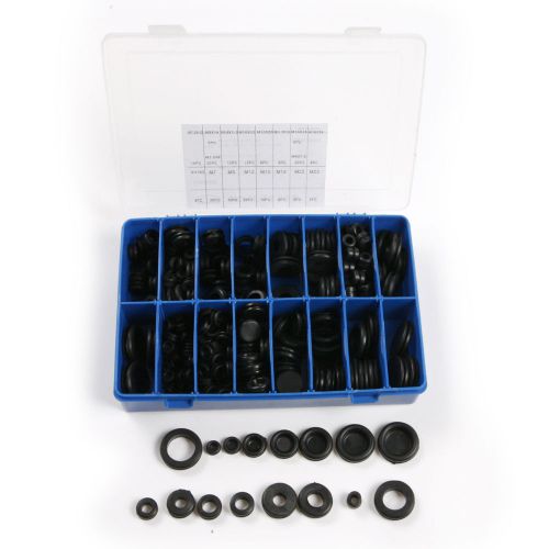 250pcs rubber grommet firewall hole plug set electrical wire gasket assortment for sale