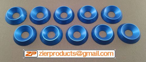 3/8 *BLUE Anodized* CNC Billet Aluminum Finishing Washers .375 Qty 10